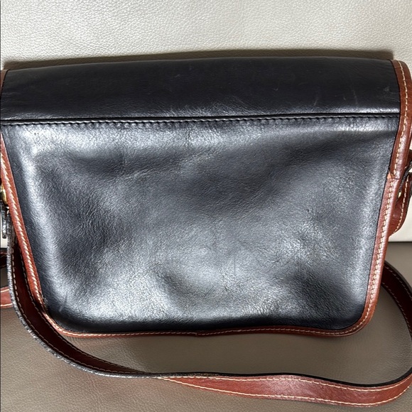 Raffaello Black and Brown Leather Crossbody Bag - Picture 5 of 10